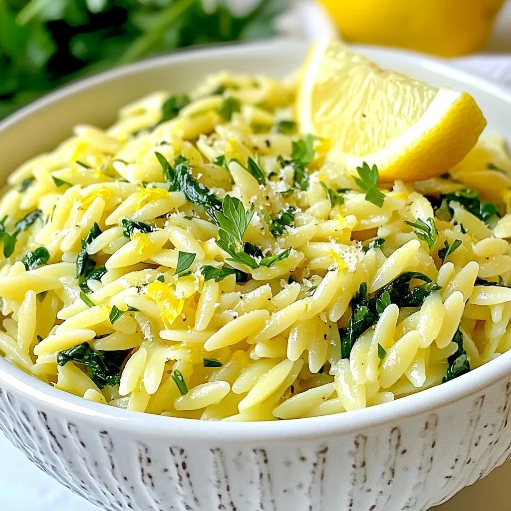Lemon Garlic Parmesan Orzo Flavorful and Easy Recipe