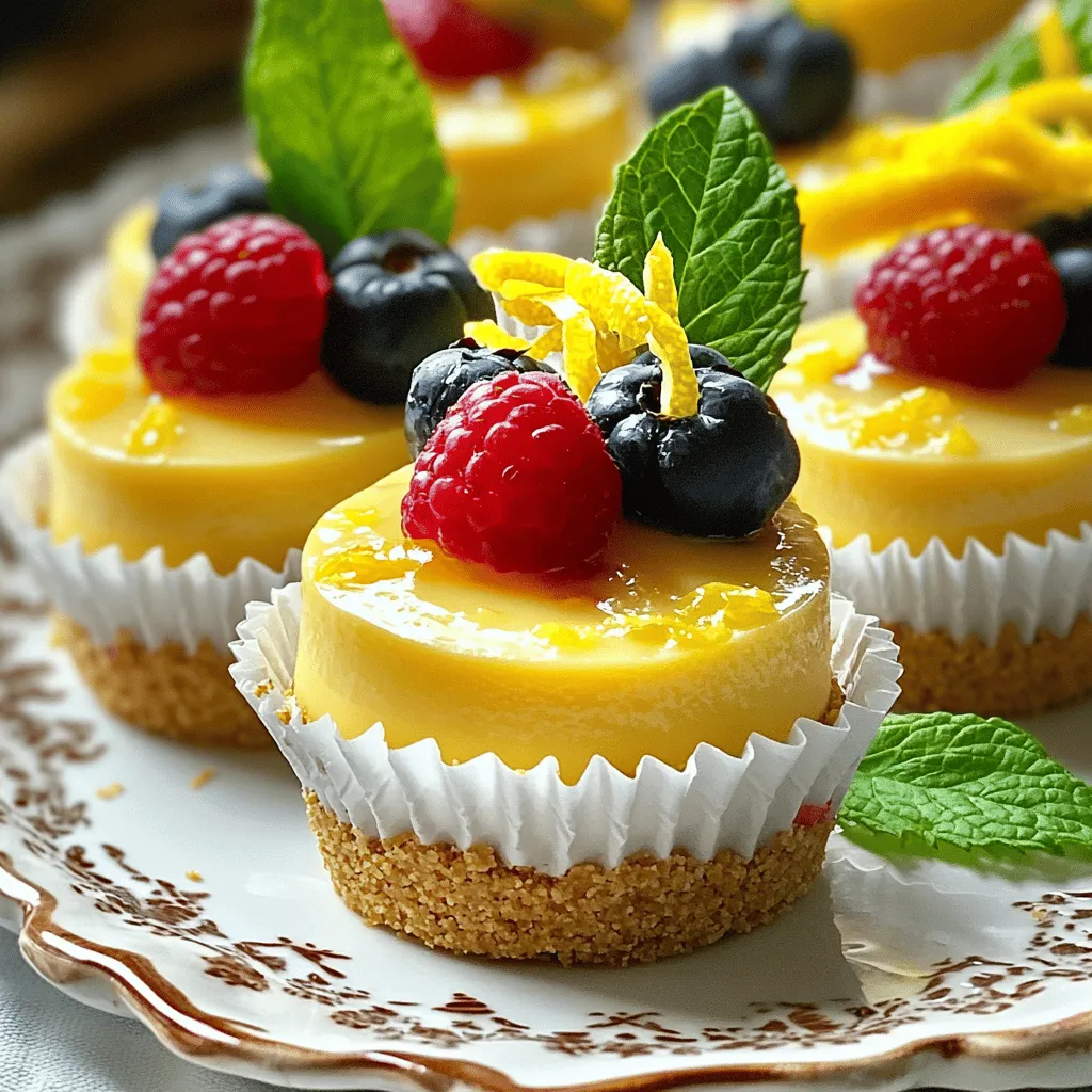 No-Bake Mini Lemon Cheesecakes Delightful Easy Treat