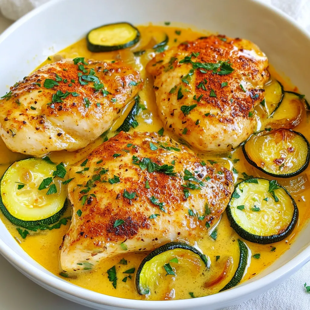 Creamy Paprika Zucchini Chicken Quick and Tasty Meal