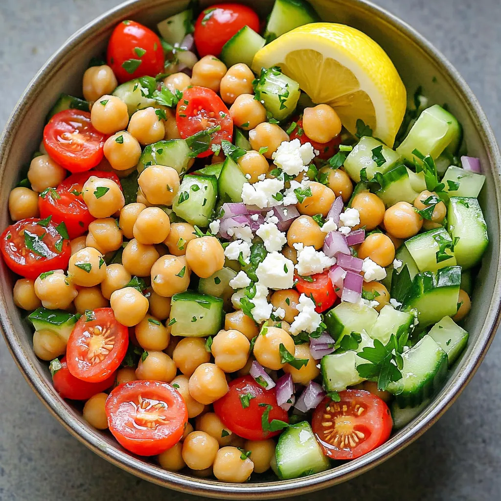 Mediterranean Chickpea Salad Fresh and Flavorful Dish