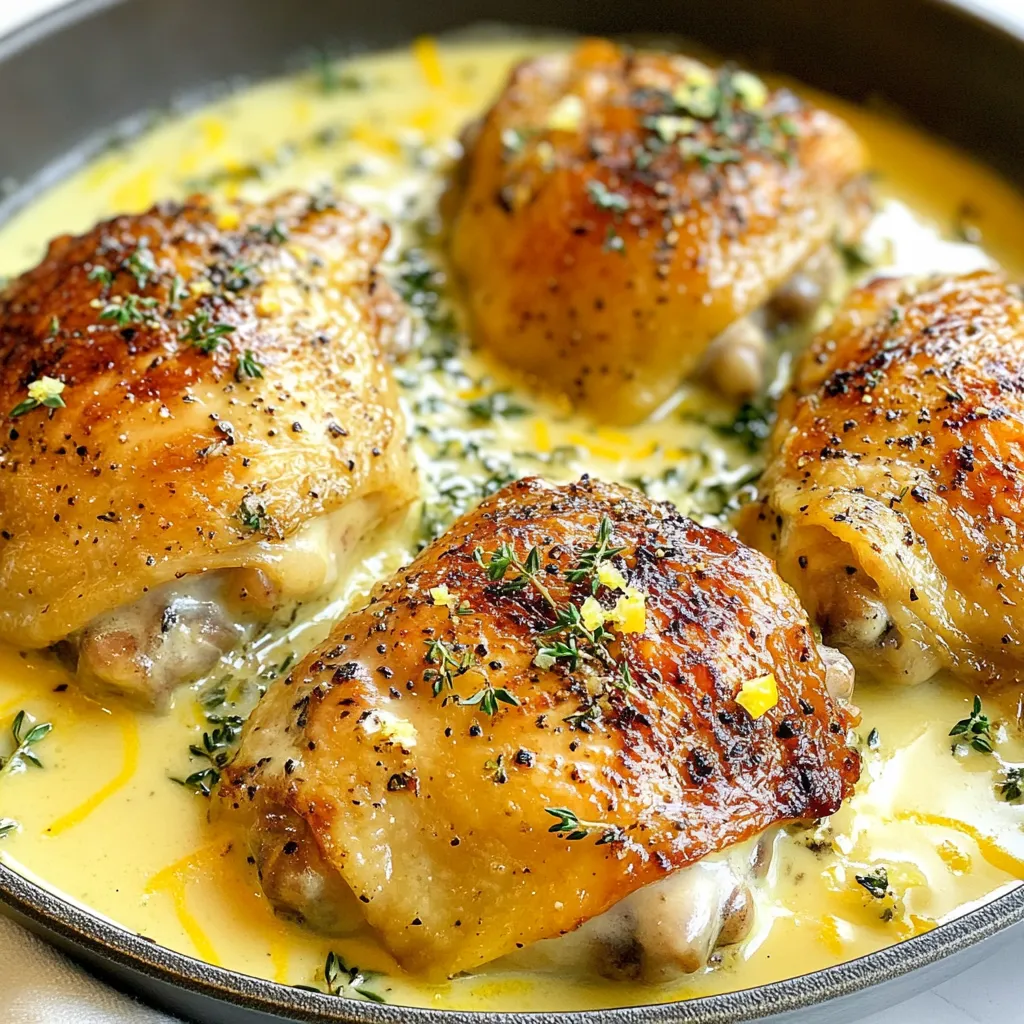 Creamy Oven Baked Chicken Thighs Simple and Tasty Dish