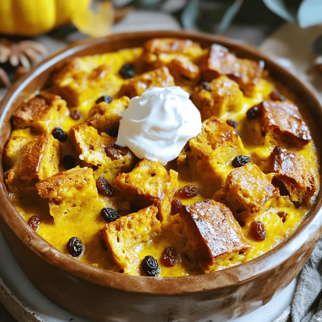 Warm Spiced Pumpkin Bread Pudding Comforting Dessert Idea