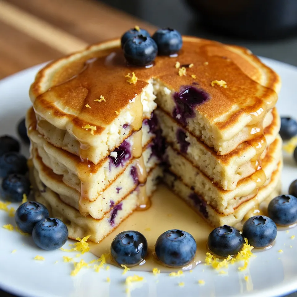 Lemon Blueberry Ricotta Pancakes Fluffy and Tasty