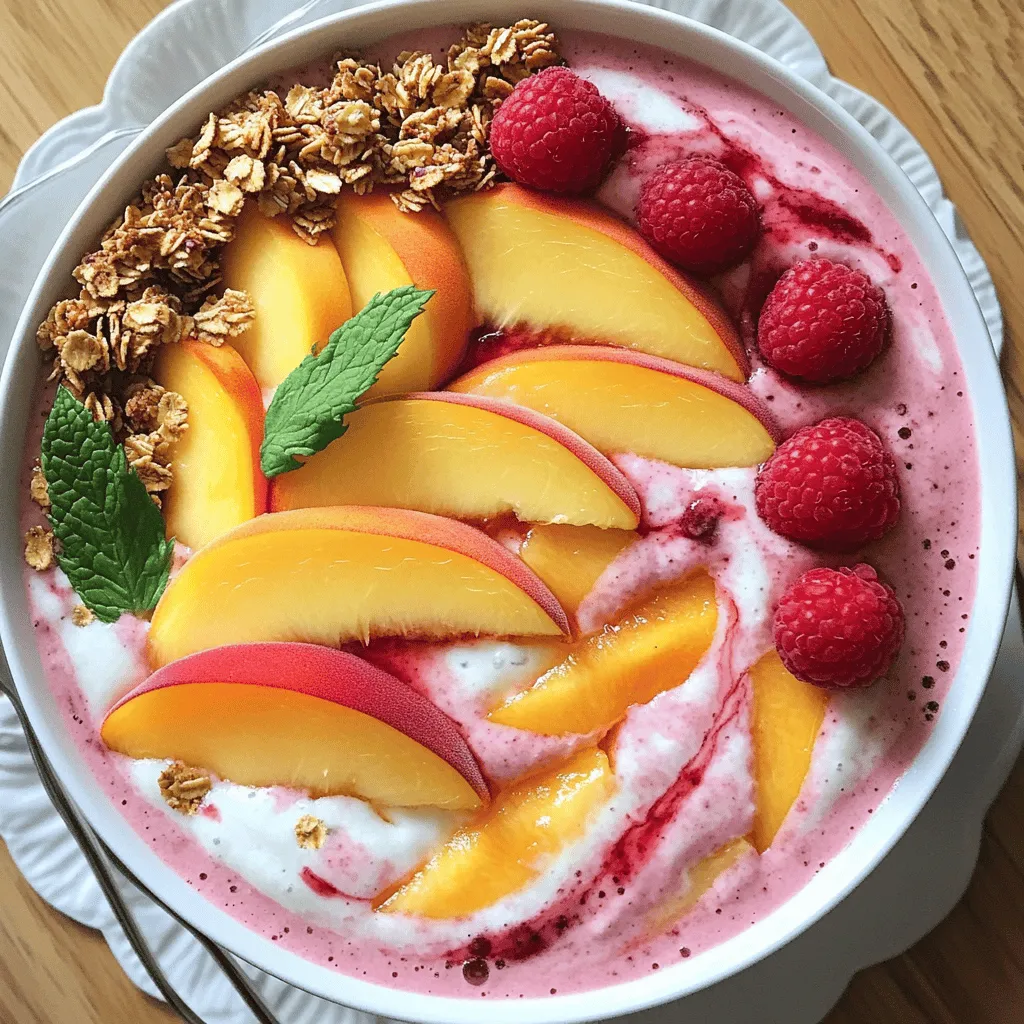 Peach Melba Smoothie Bowl Easy and Nourishing Delight