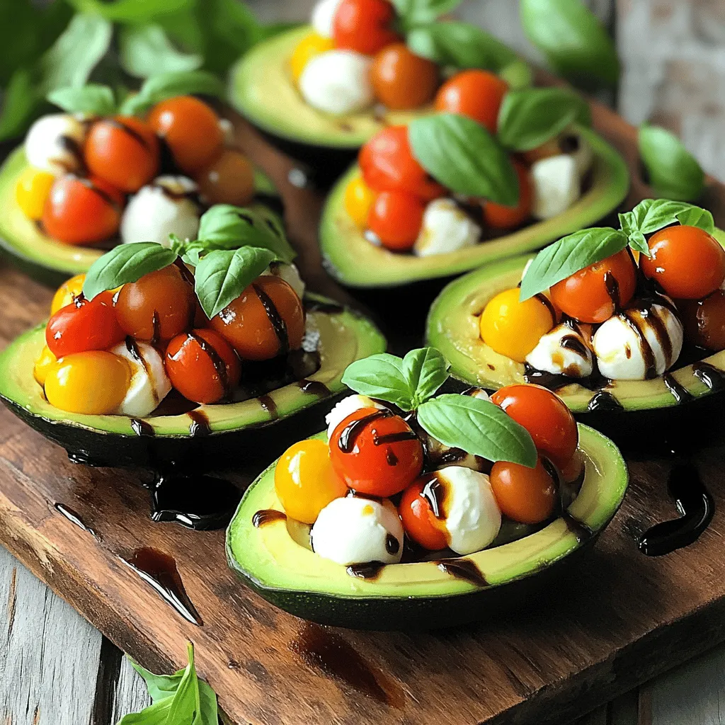Caprese Stuffed Avocados Fresh and Flavorful Delight