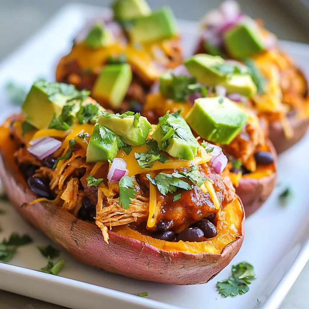 BBQ Chicken Stuffed Sweet Potatoes Flavorful Delight