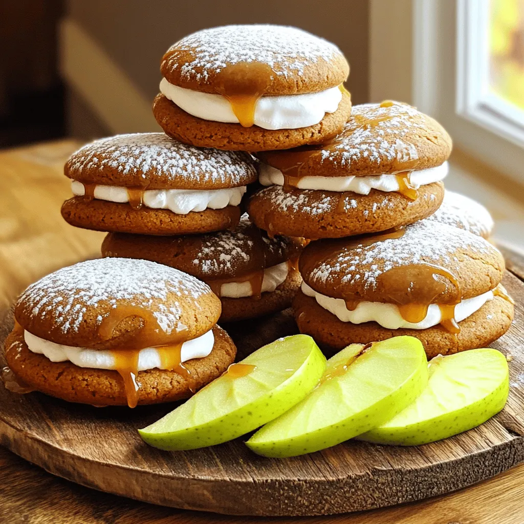 Caramel Apple Cider Whoopie Pies Delightful Treat