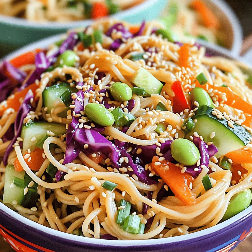 Savory Asian Sesame Noodle Salad Fresh and Tasty Dish