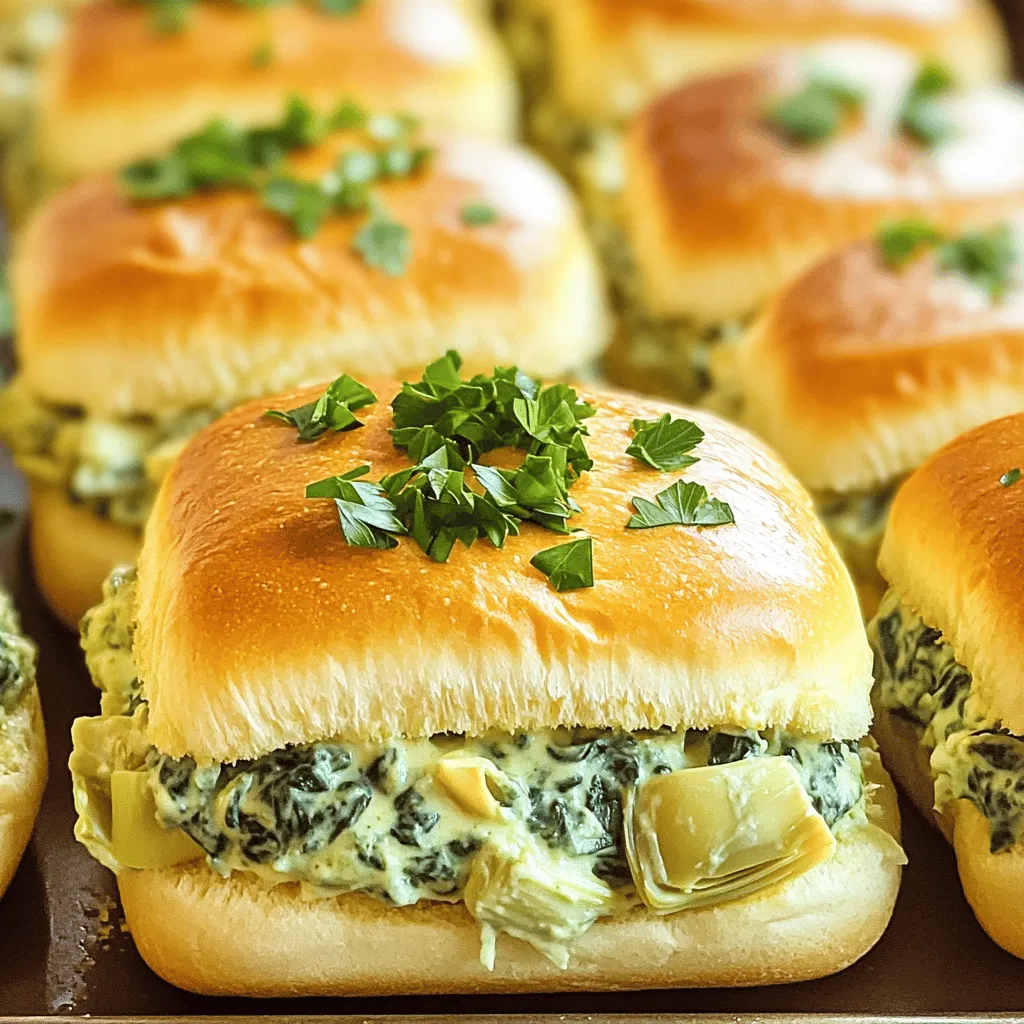 Spinach Artichoke Dip Sliders Savory and Simple Recipe