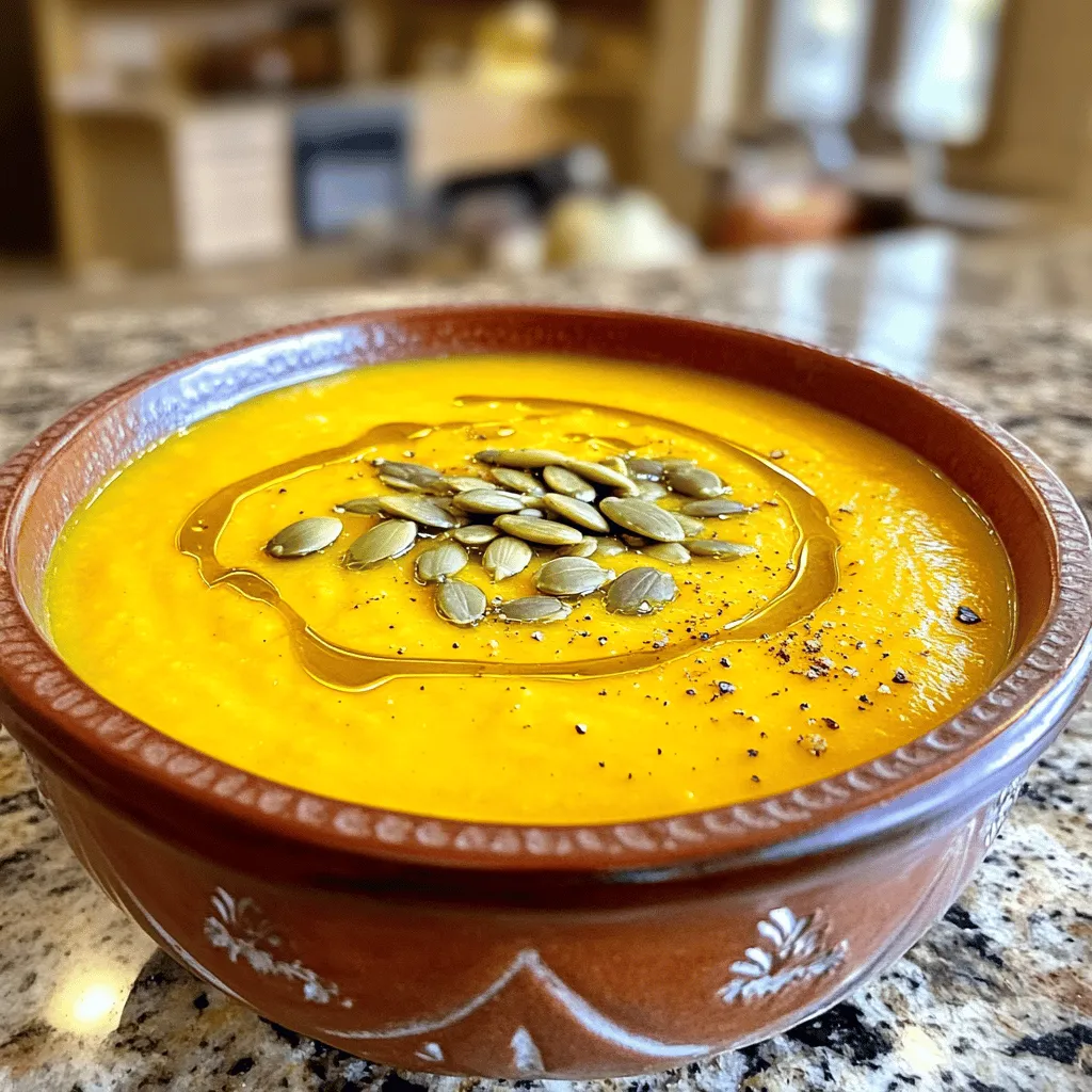 Pumpkin Soup with Sage Warm and Comforting Dish