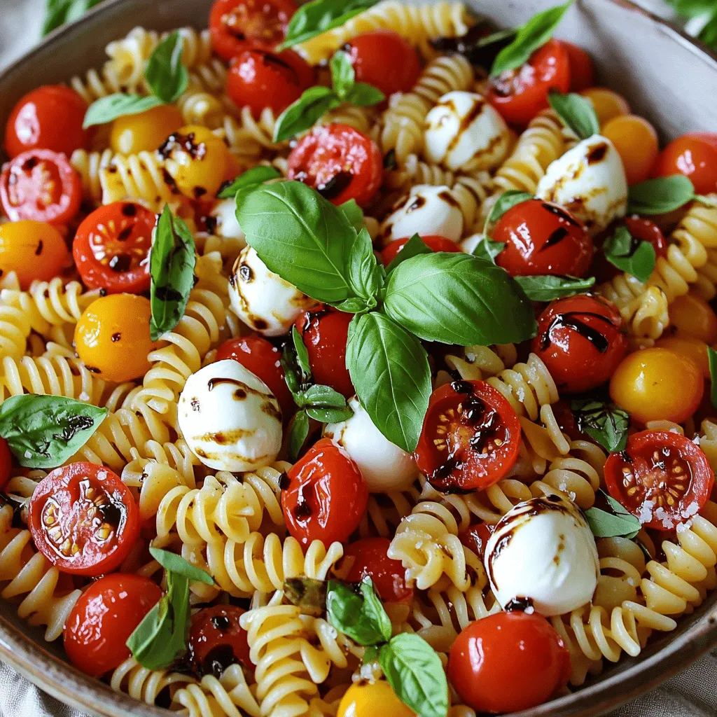 Caprese Pasta Salad Tasty and Refreshing Delight