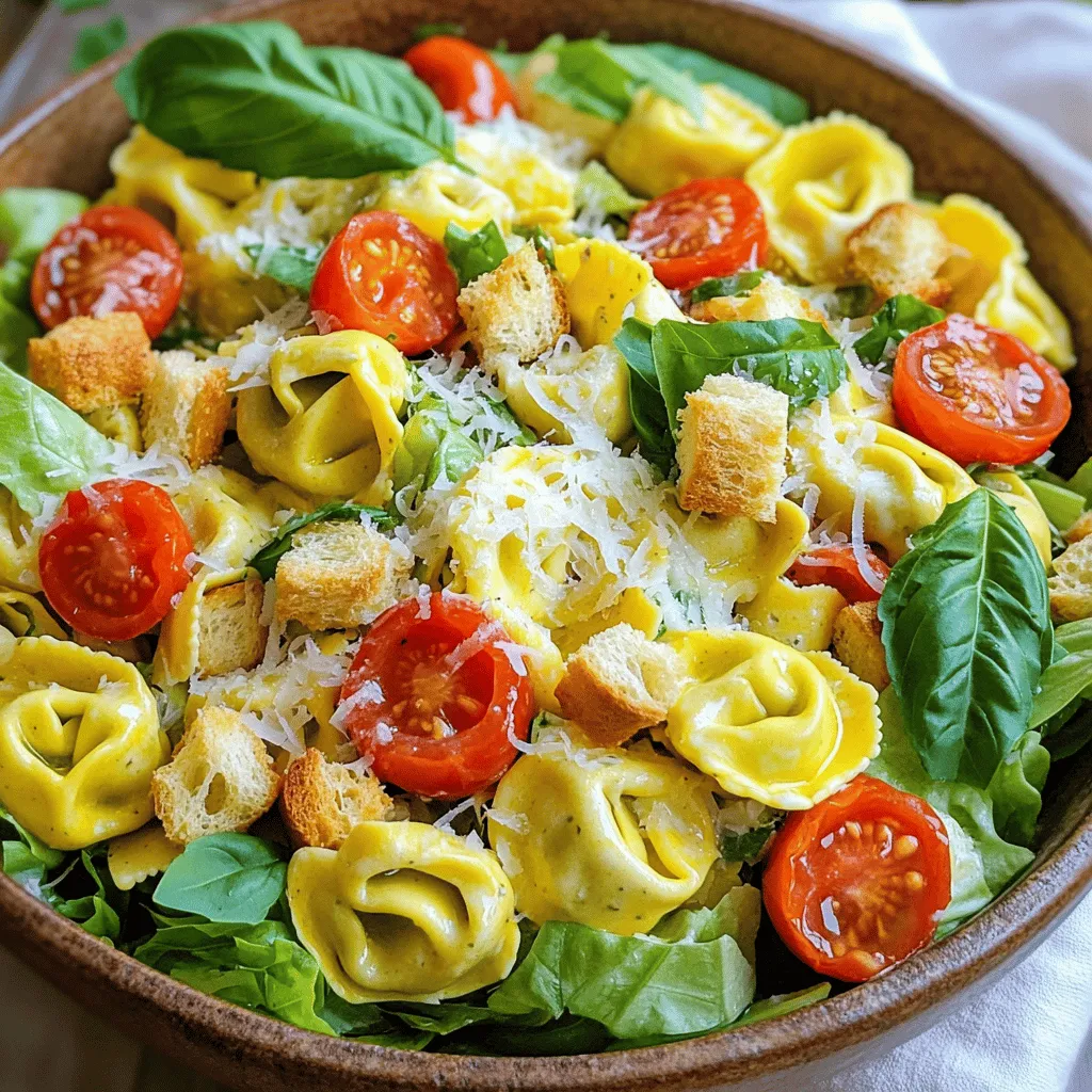 Cheese Tortellini Caesar Salad Fresh and Flavorful Delight