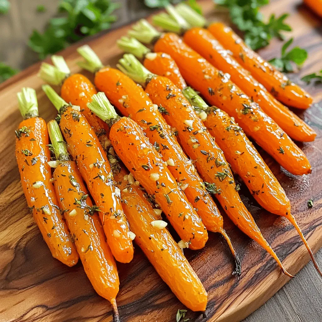 Garlic Herb Roasted Carrots Flavorful Side Dish Delight