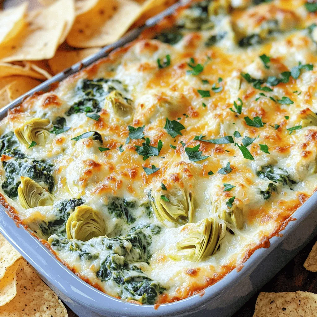 Cheesy Spinach Artichoke Dip Tasty Party Treat