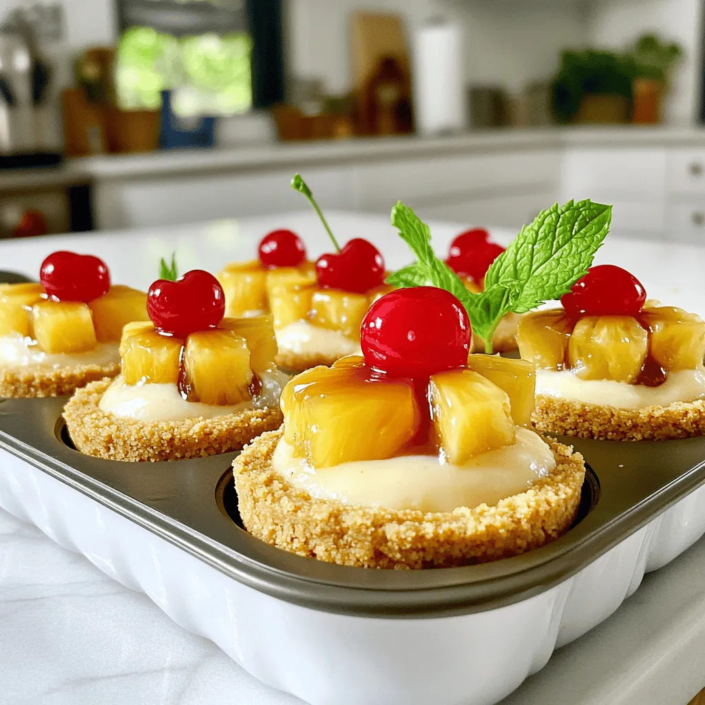 Mini Pineapple Upside Down Cheesecakes Delightful Treat