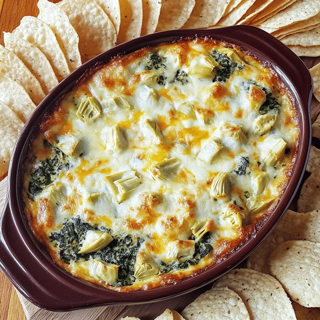 Cheesy Spinach Artichoke Dip Creamy and Flavorful Treat