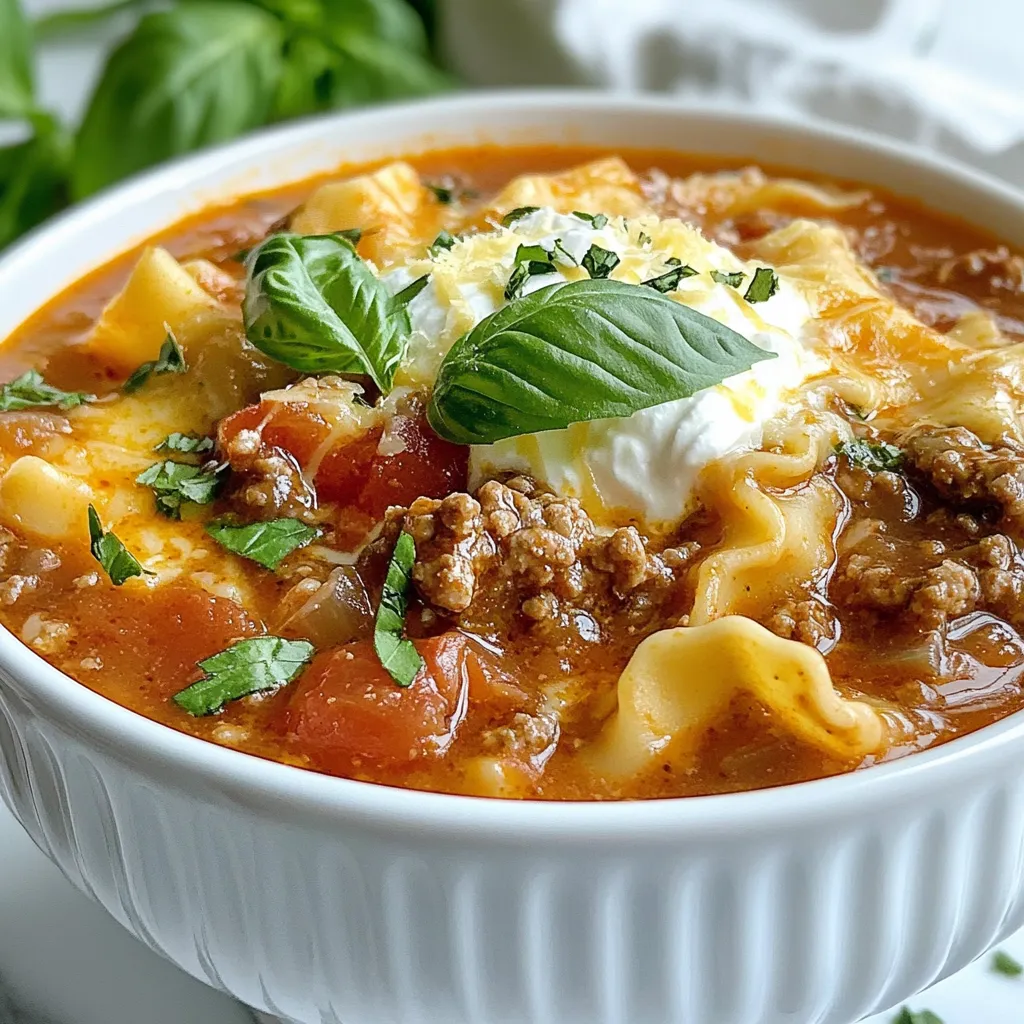 Creamy Lasagna Soup Hearty and Flavorful Recipe