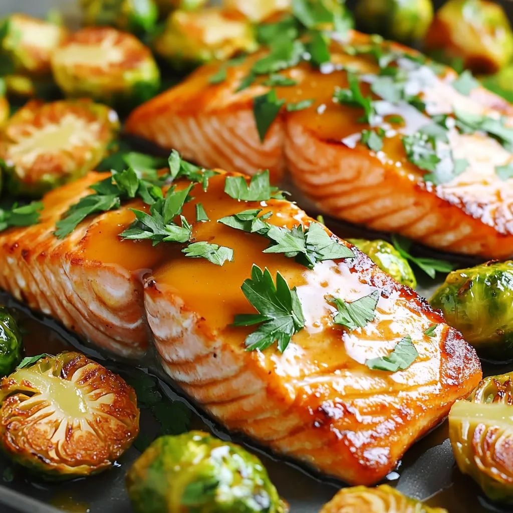 Maple Glazed Salmon with Brussels Sprouts Delight