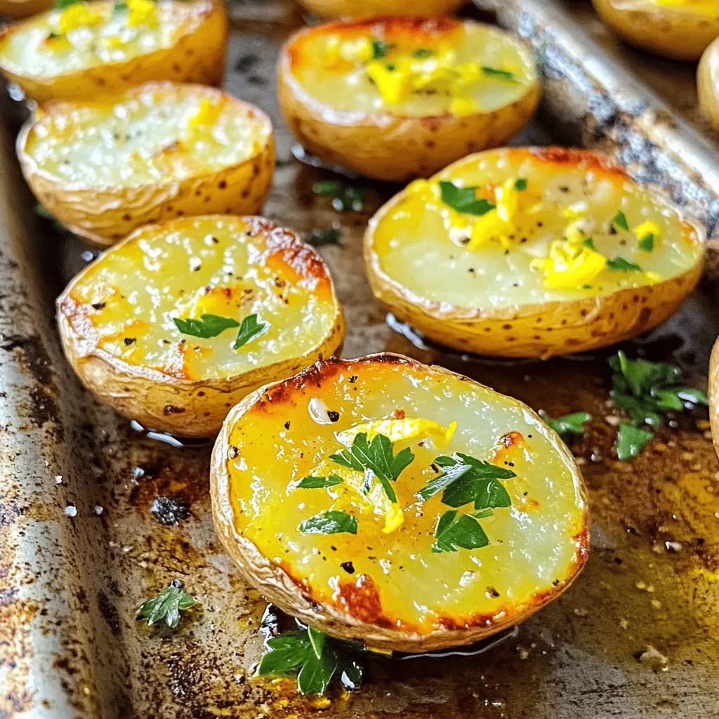 Lemon Garlic Roasted Potatoes Savory and Simple Dish