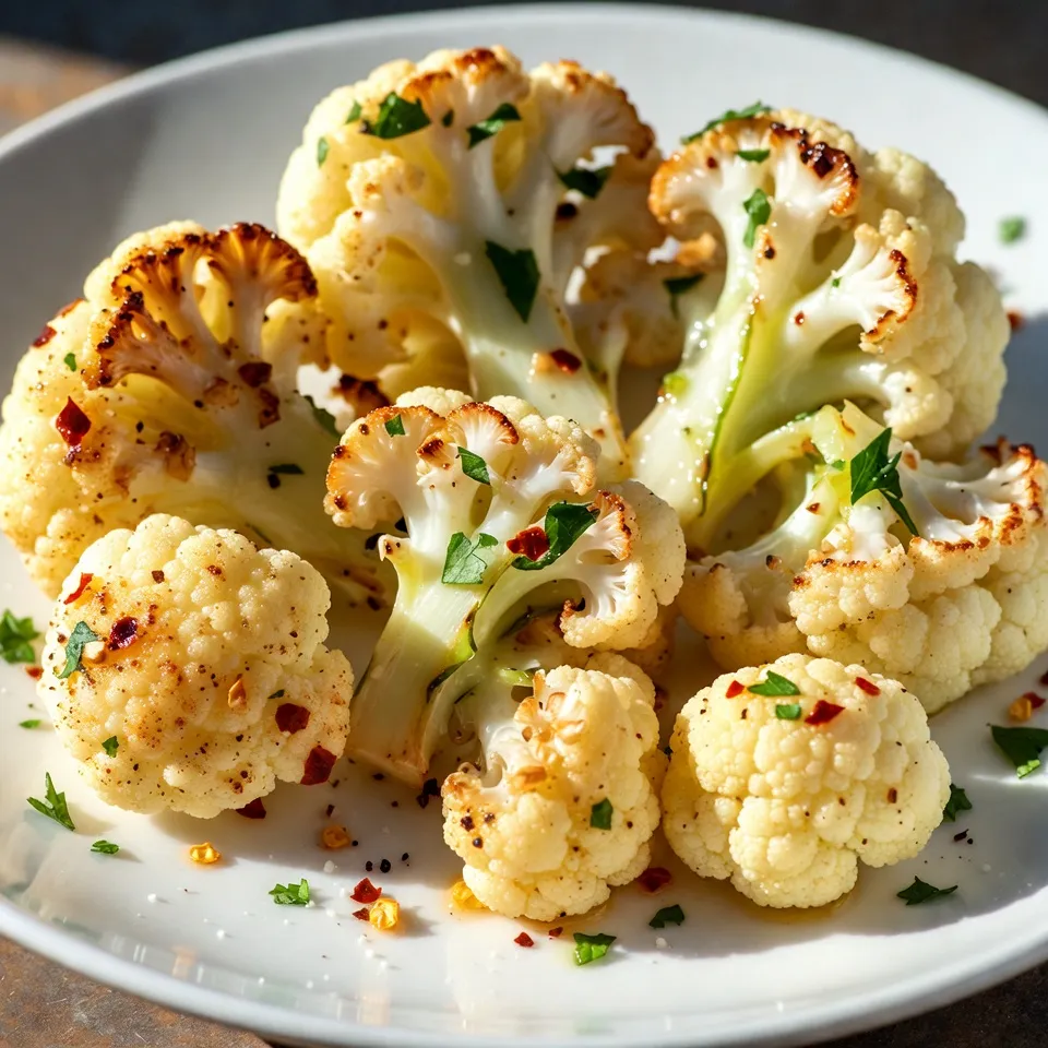 Roasted Garlic Parmesan Cauliflower Tasty Side Dish