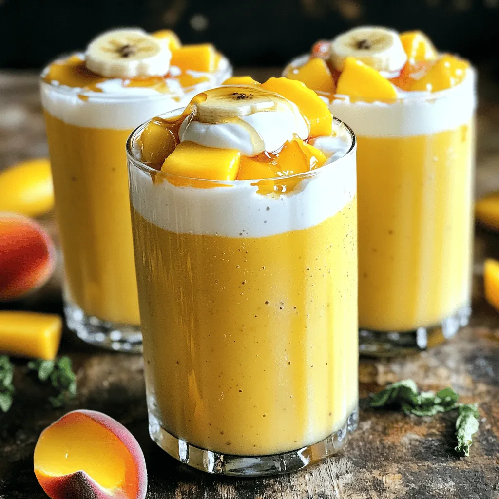 Peach Mango Smoothie Refreshing and Healthy Drink
