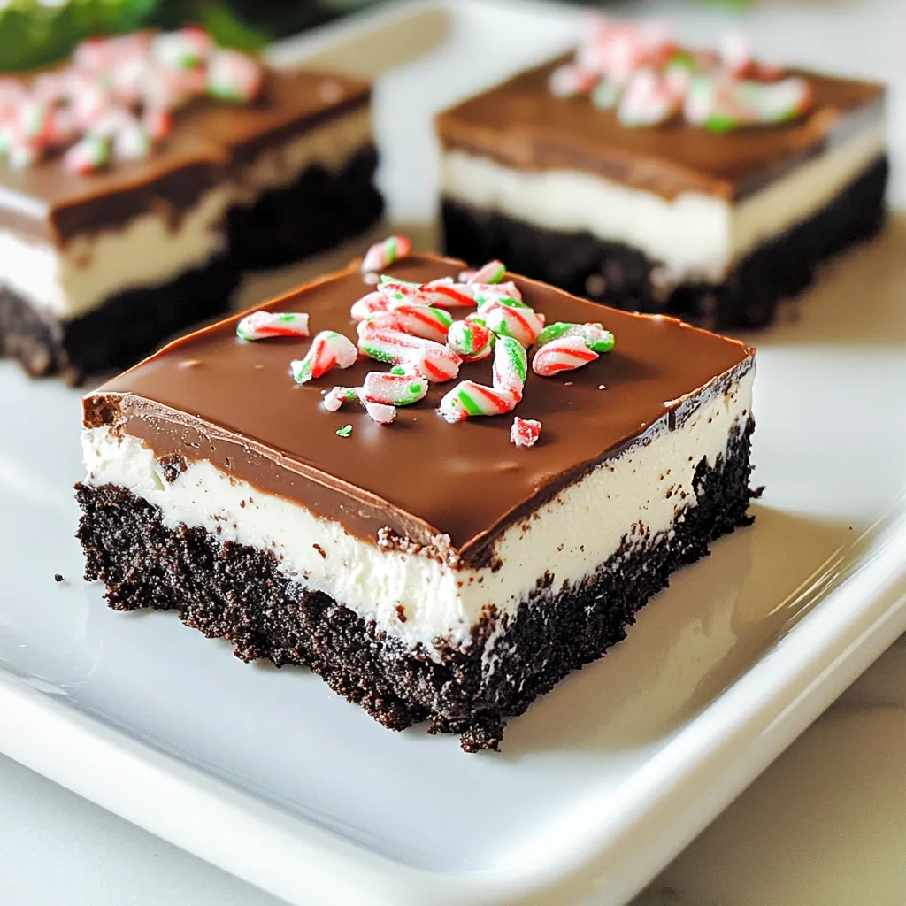 No-Bake Chocolate Peppermint Oreo Bars Delight
