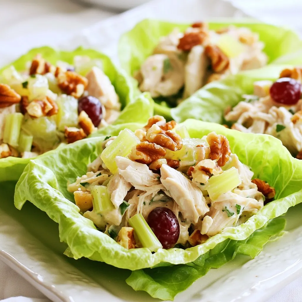 Greek Yogurt Chicken Salad Lettuce Wraps Simple Meal