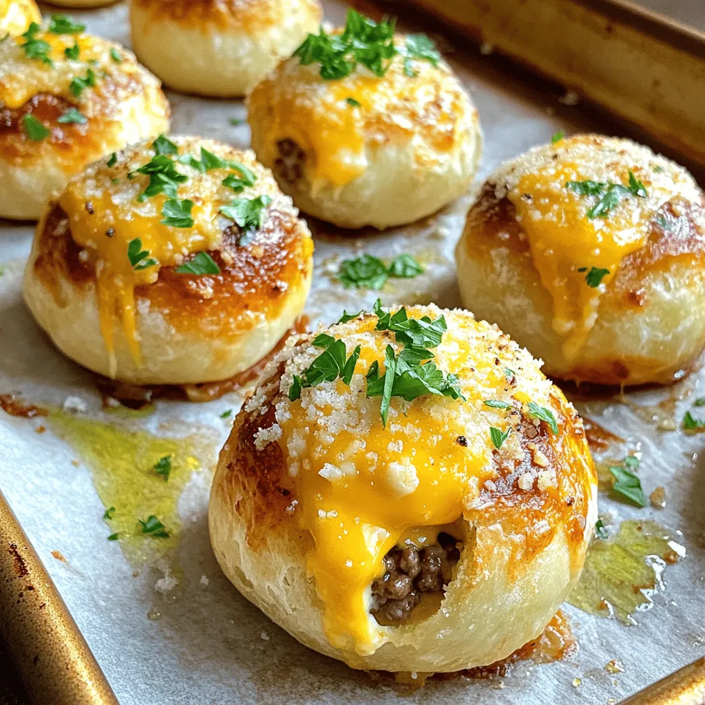 Garlic Parmesan Cheeseburger Bombs Flavorful Delight