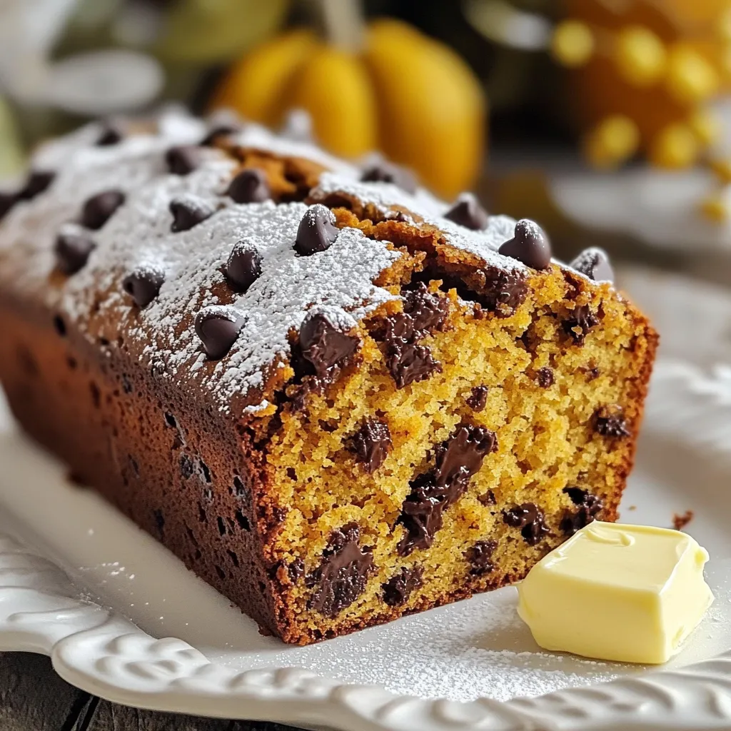 Chocolate Chip Pumpkin Bread Tasty Fall Delight