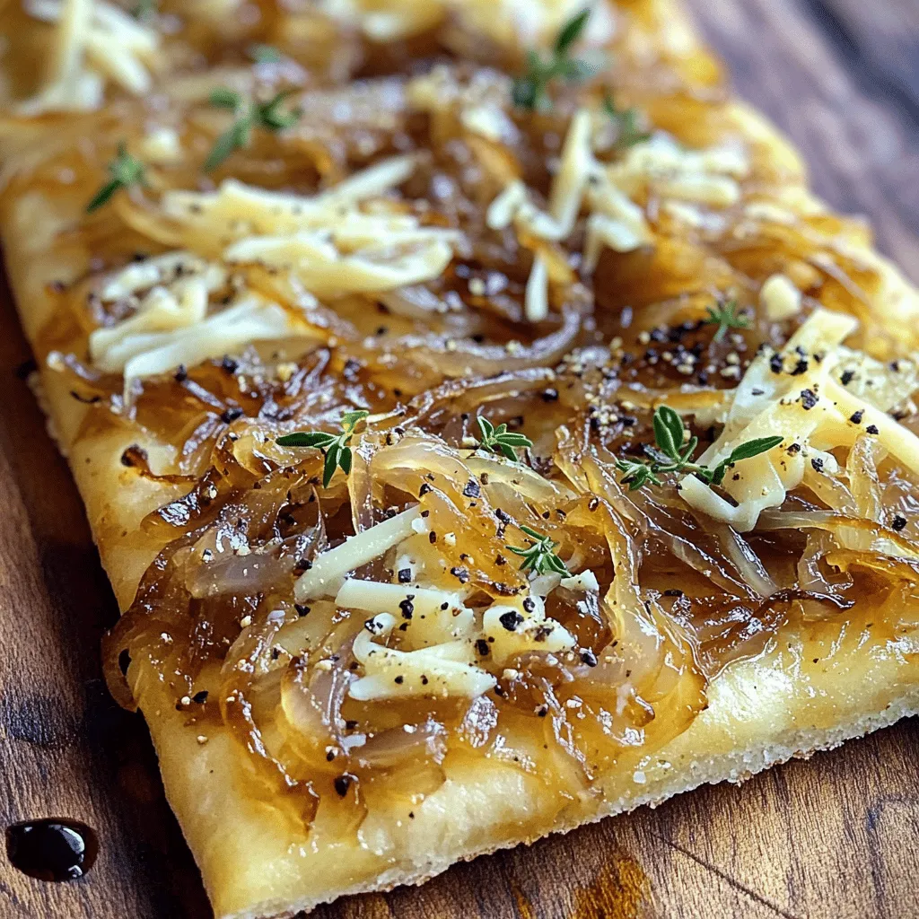 Caramelized Onion Gruyere Flatbread Delightful Treat