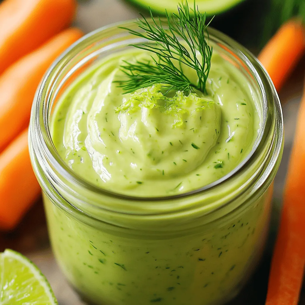 Avocado Lime Ranch Dressing Fresh and Flavorful Mix