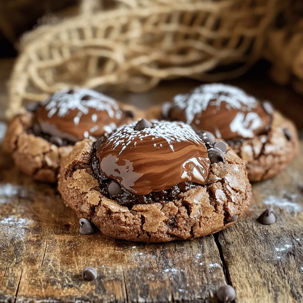 Nutella Stuffed Brownie Cookies Irresistible Treat