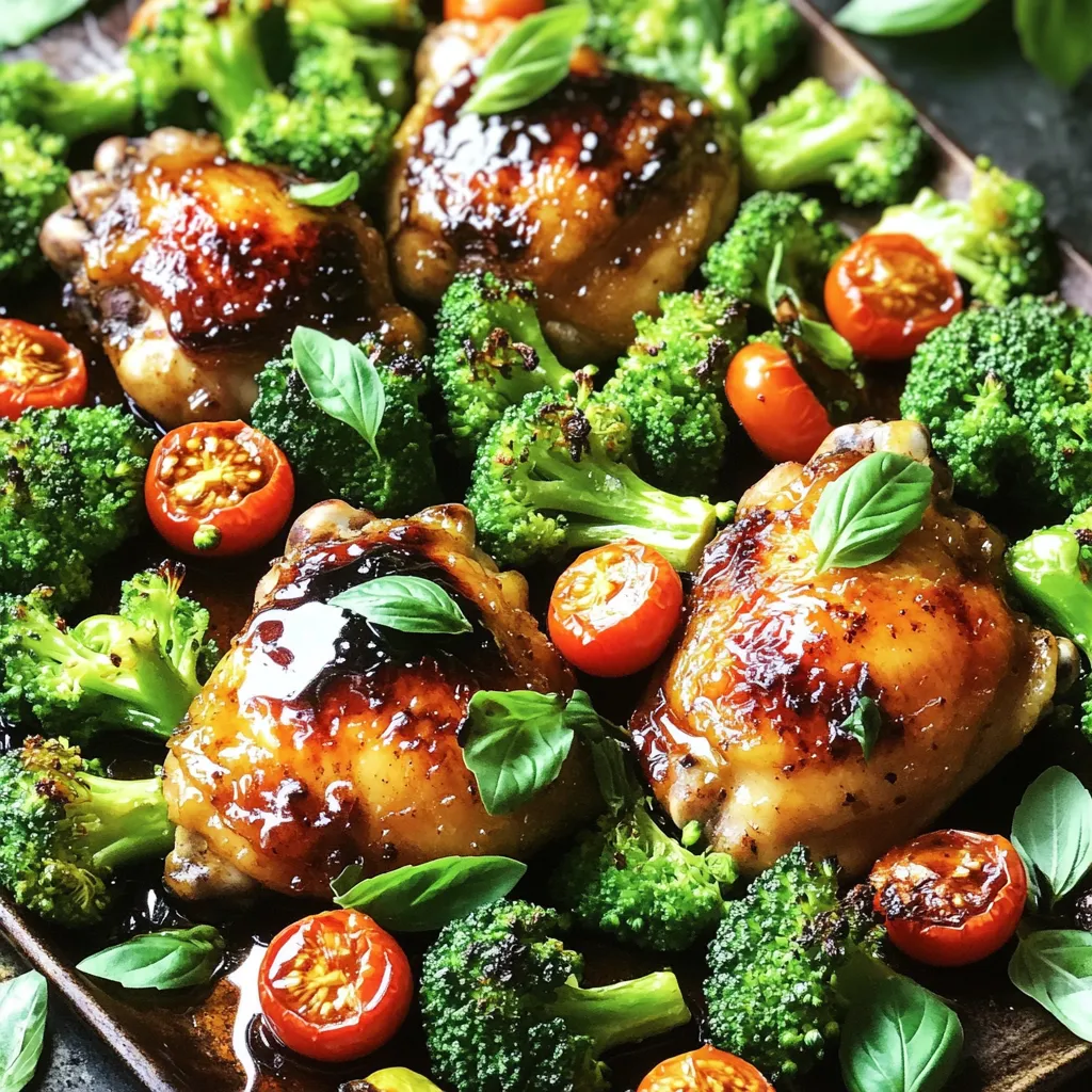 Sheet-Pan Balsamic Roasted Chicken and Broccoli Delight