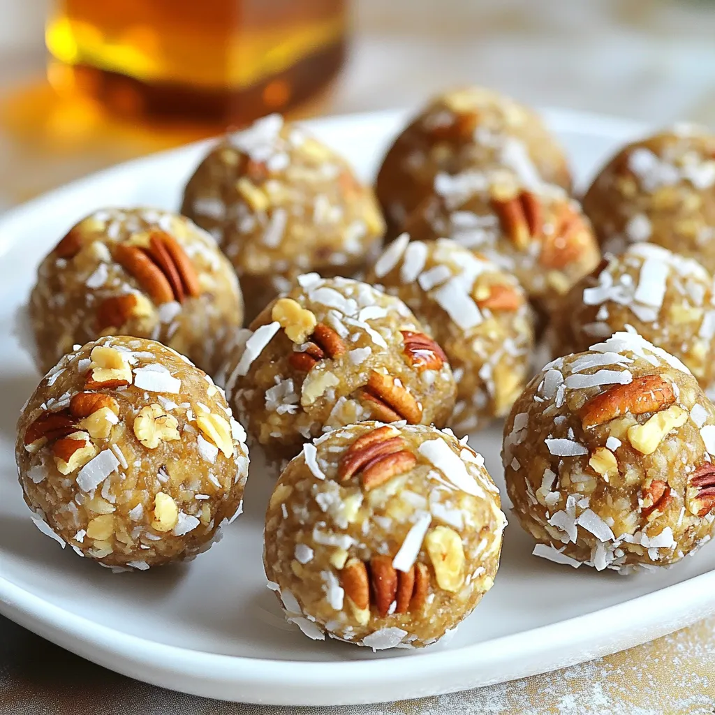 No Bake Maple Pecan Energy Balls Simple Recipe