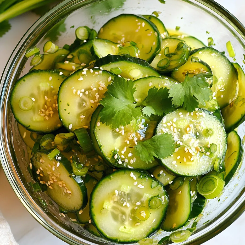 Sesame Ginger Cucumber Salad Refreshing and Easy Dish