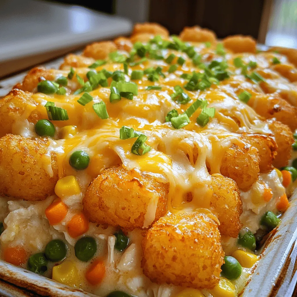 Cheesy Chicken Tater Tot Casserole Easy Family Meal