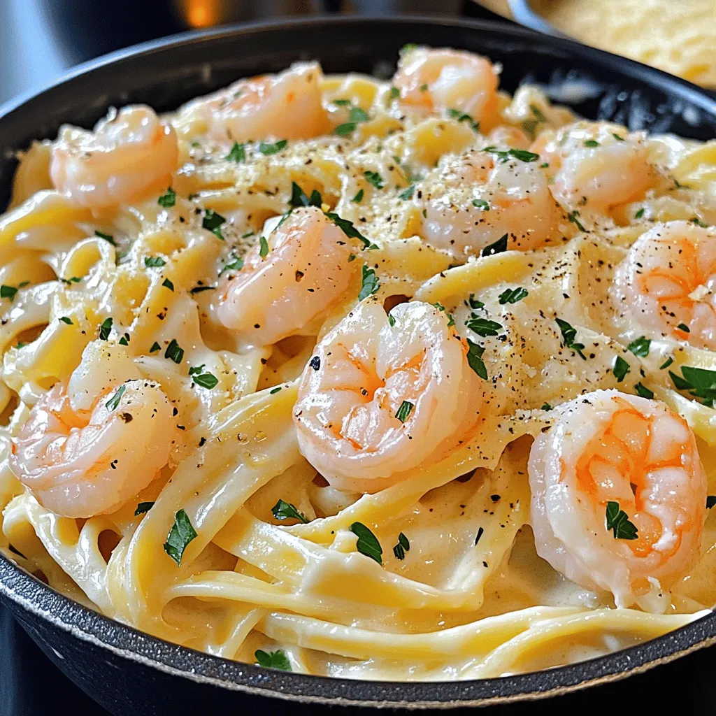 Creamy Garlic Shrimp Alfredo Delightful Quick Meal