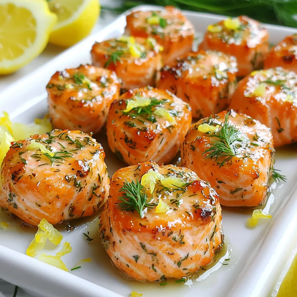 Garlic Herb Salmon Bites Air Fryer Delightful Dinner