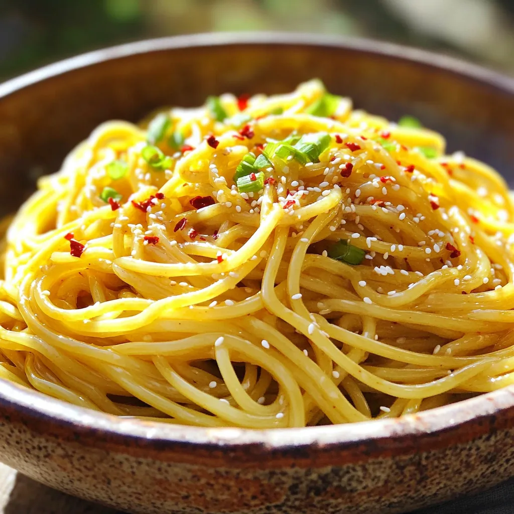 Minute Garlic Chili Oil Noodles Bold and Flavorful Dish