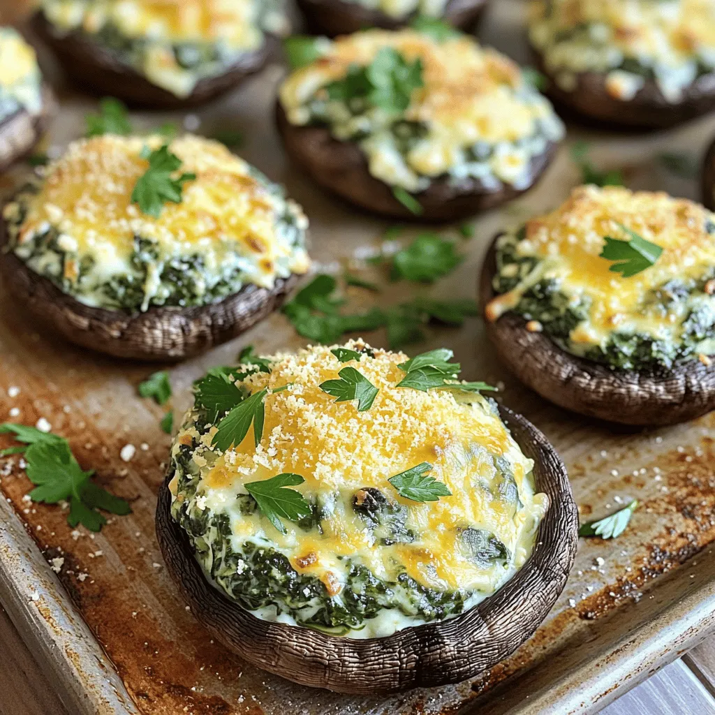 Cheesy Spinach Stuffed Mushrooms Savory and Simple Recipe