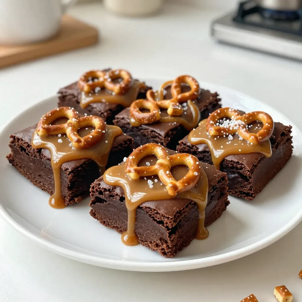 Salted Caramel Pretzel Brownies Irresistible Treat