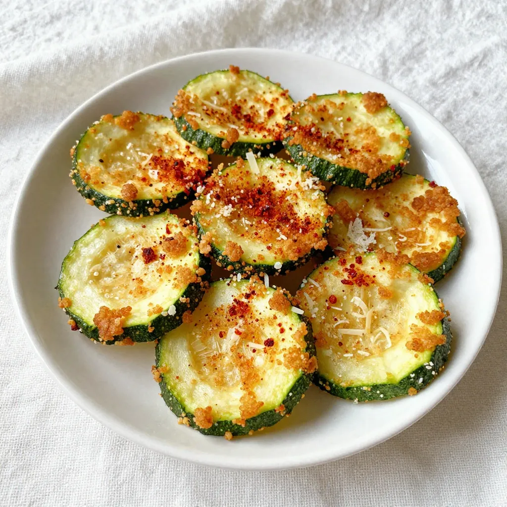 Parmesan Crusted Zucchini Chips Crispy and Light Snack