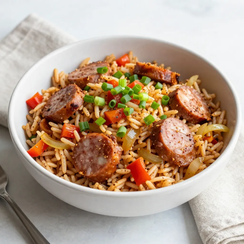 Cajun Dirty Rice with Sausage Flavor-Packed Dish