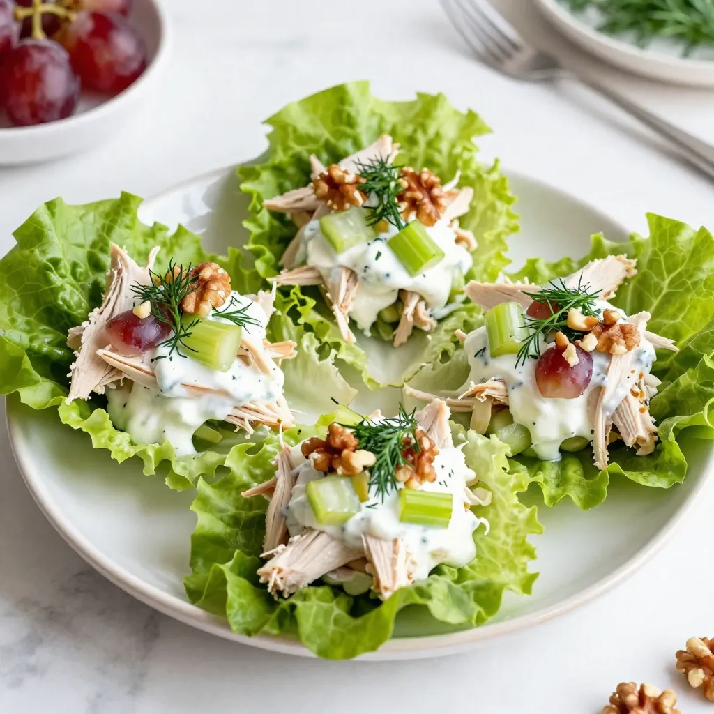 Greek Yogurt Chicken Salad Lettuce Cups Delightful Dish