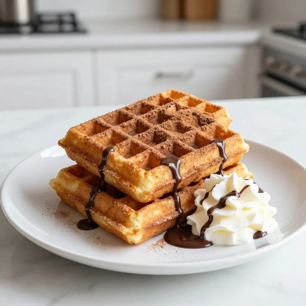 Cinnamon Sugar Churro Waffles Simple and Tasty Treat