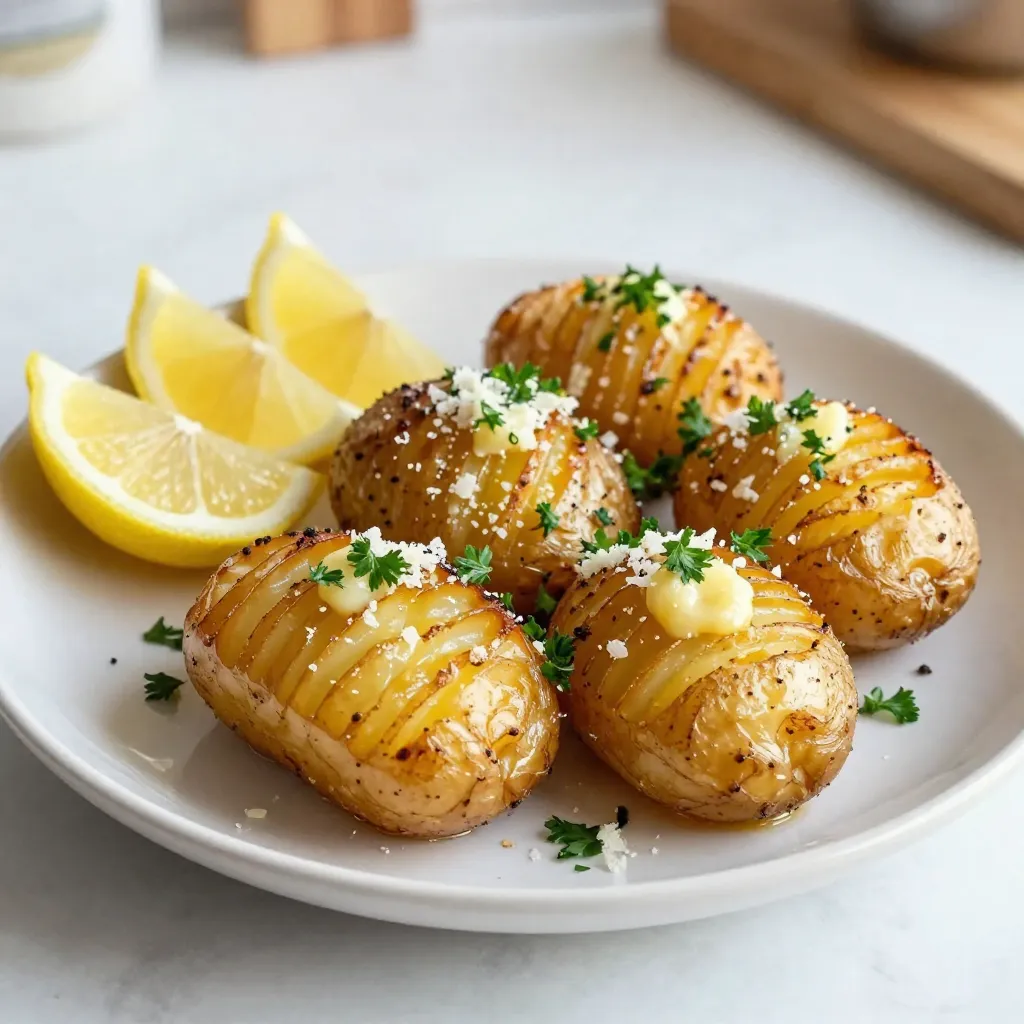 Garlic Butter Hasselback Potatoes Easy and Flavorful Dish