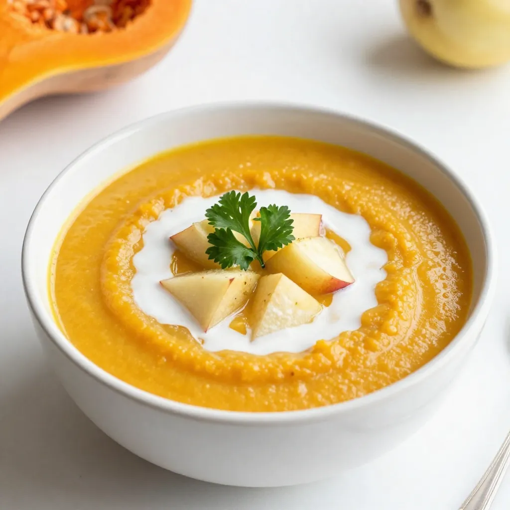 Butternut Squash Apple Soup Warm and Nourishing Bowl