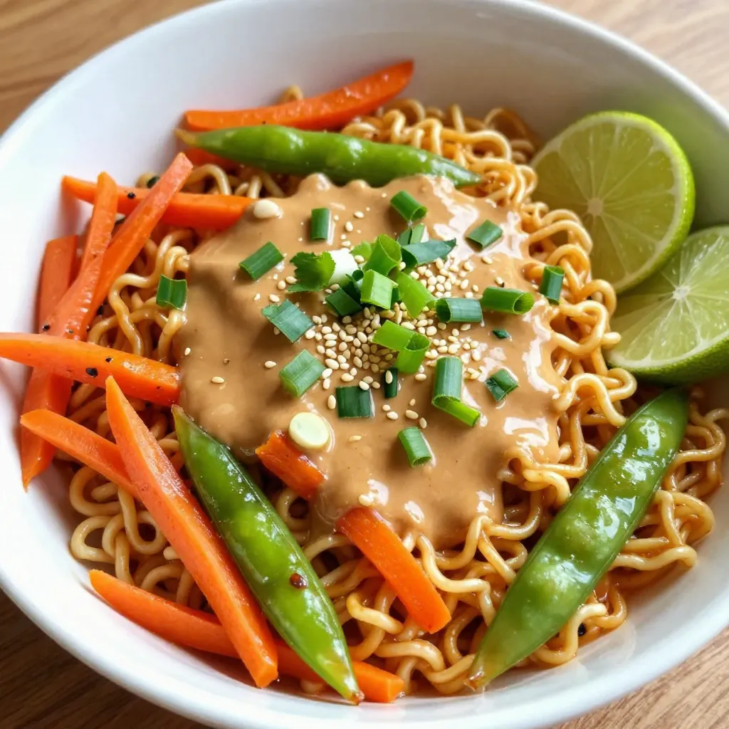 Spicy Peanut Ramen Noodles Savory and Satisfying Dish