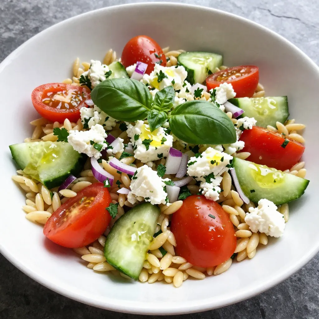 Herbed Feta Orzo Salad Fresh and Flavorful Delight