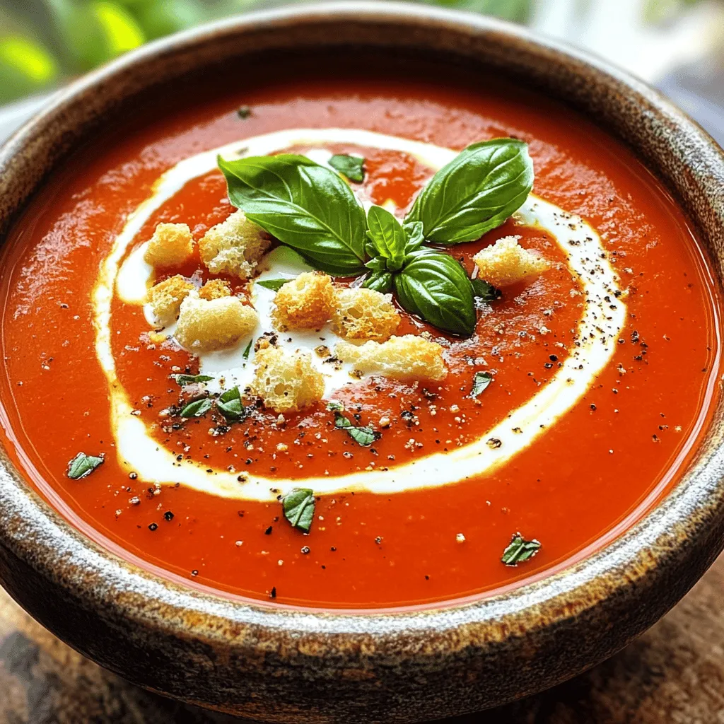 Creamy Tomato Basil Soup Flavorful and Easy Recipe